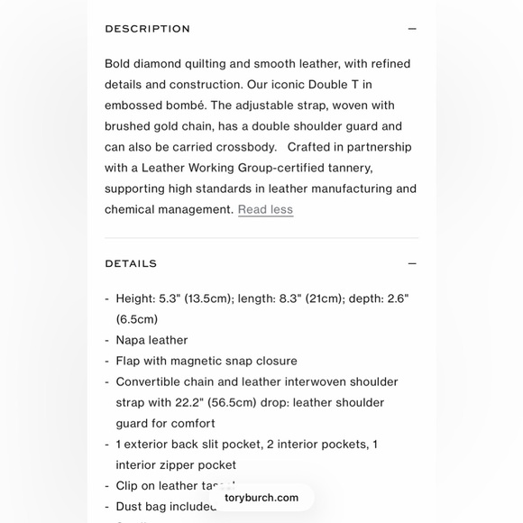 BNWT Tory Burch Fleming Two Way Bag with Tassel in Navy Blue - Picture 7 of 7